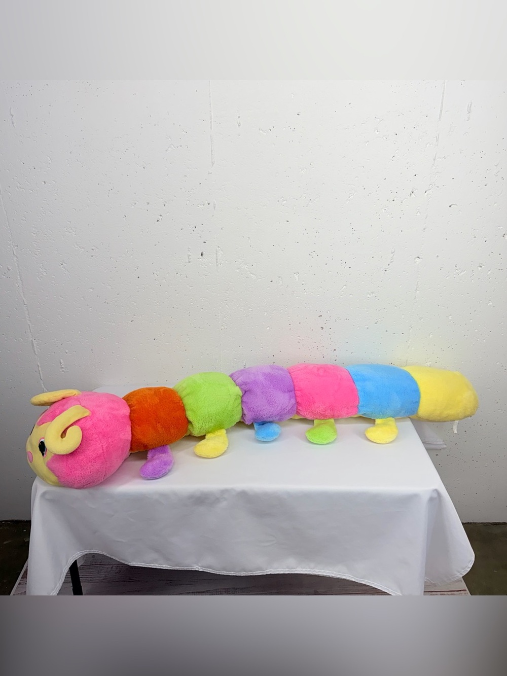 Goffa International 54” Caterpillar Plush Pastel Rainbow Colors